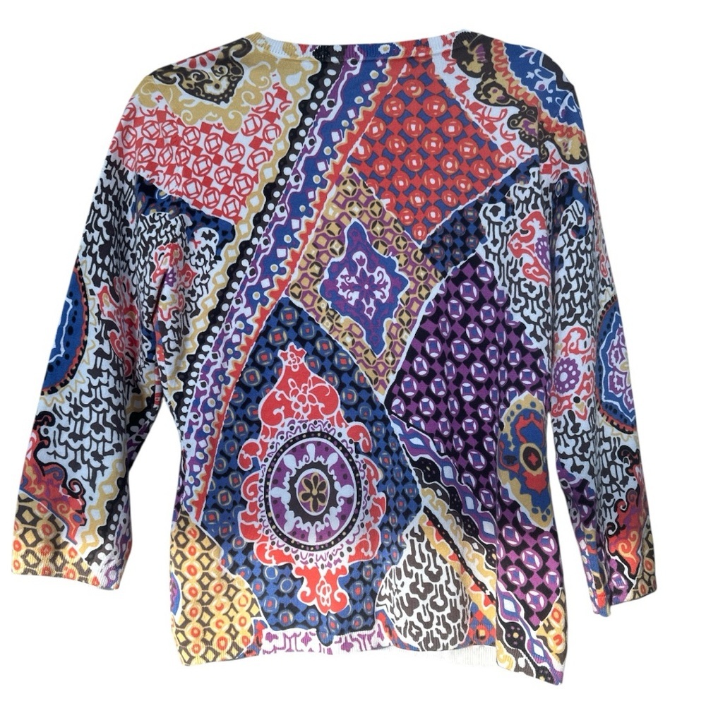 Harold's Multicolor Patchwork Button Down Cardiga… - image 2